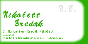 nikolett bredak business card